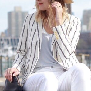 Talbots feminine breeze chic classic Vertical Lined Single Button pockets 10P